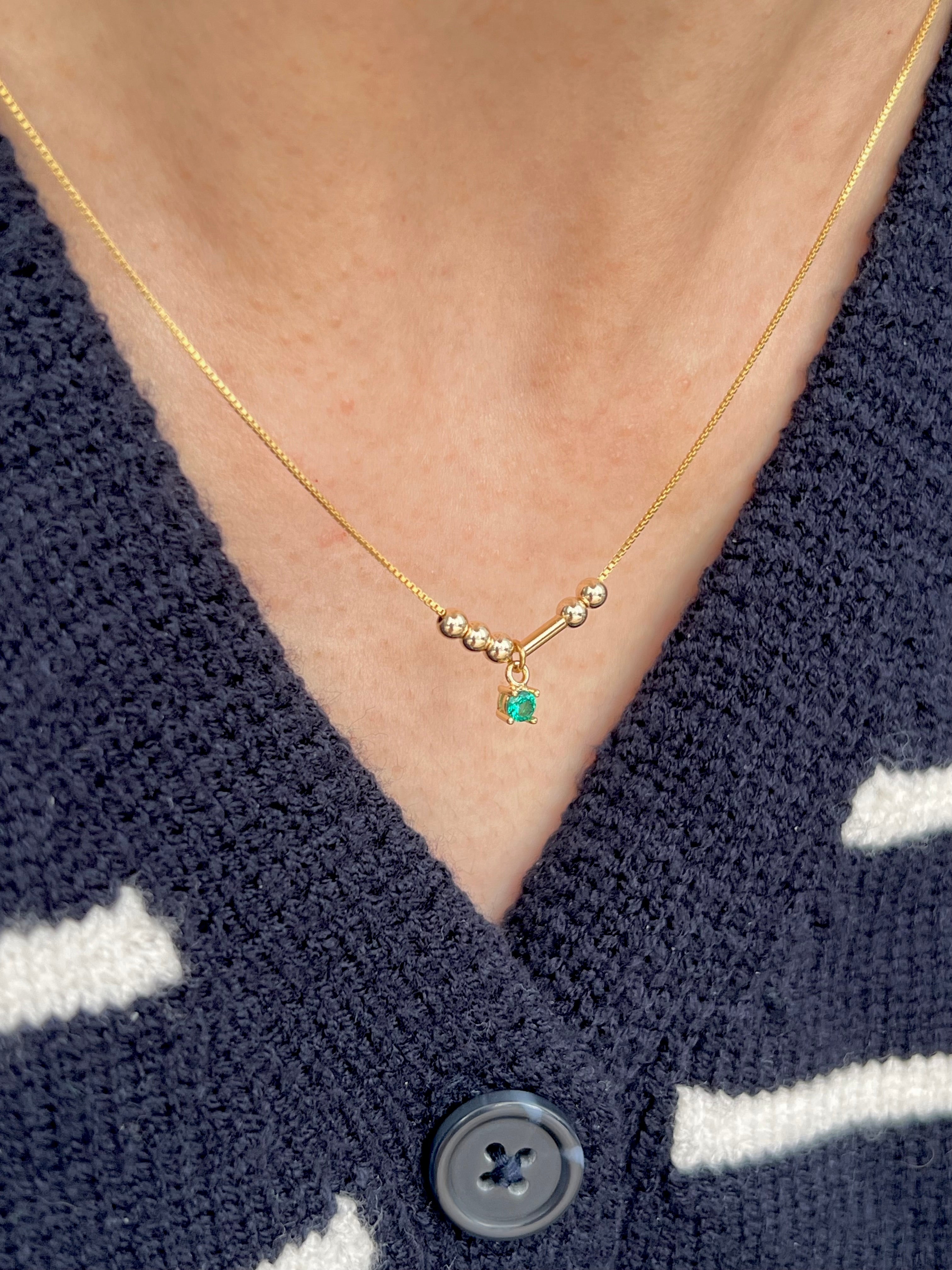 Morse Birthstone Necklace