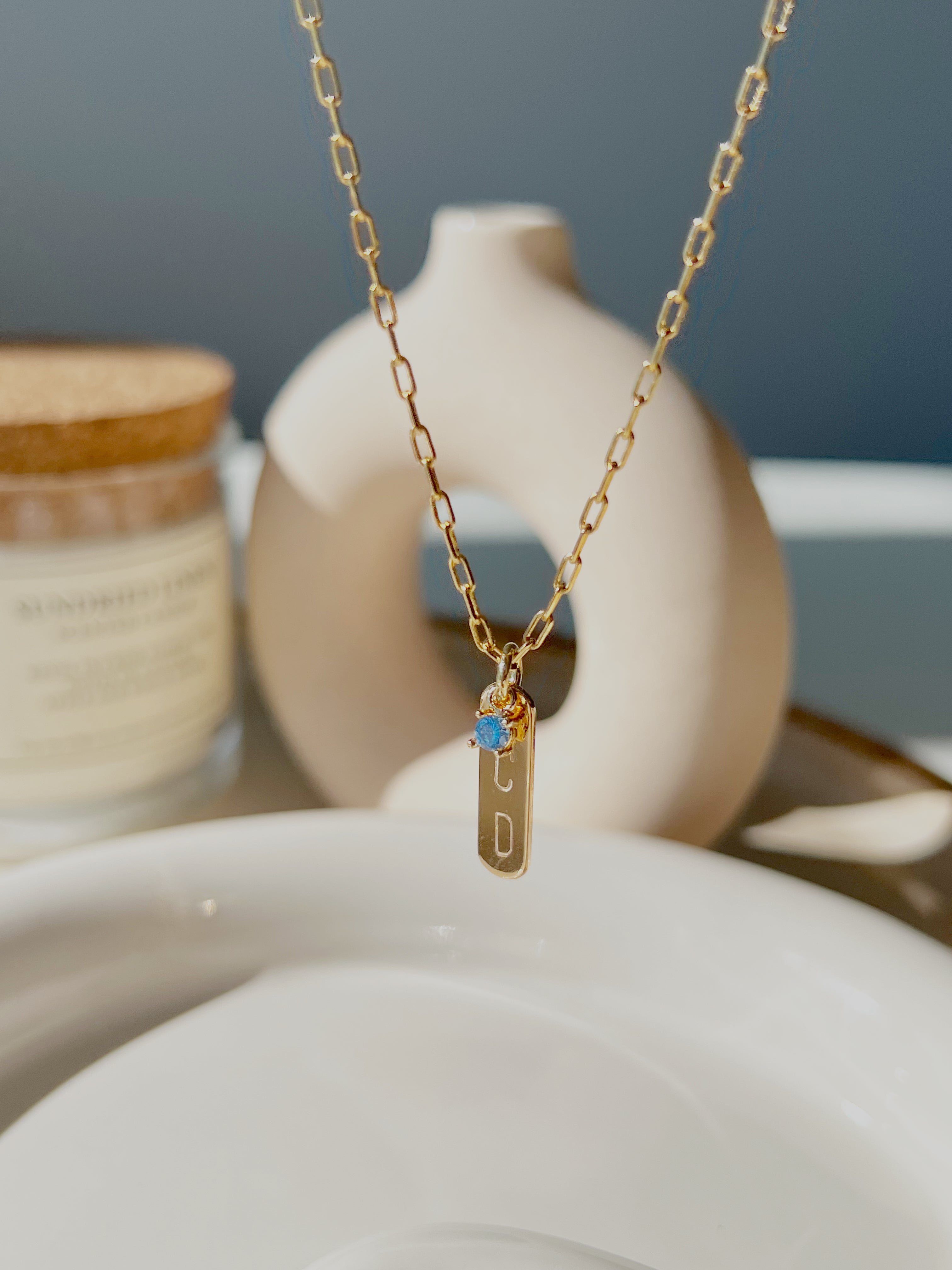 Birthstone Charm for Necklace