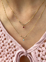 Morse Birthstone Necklace