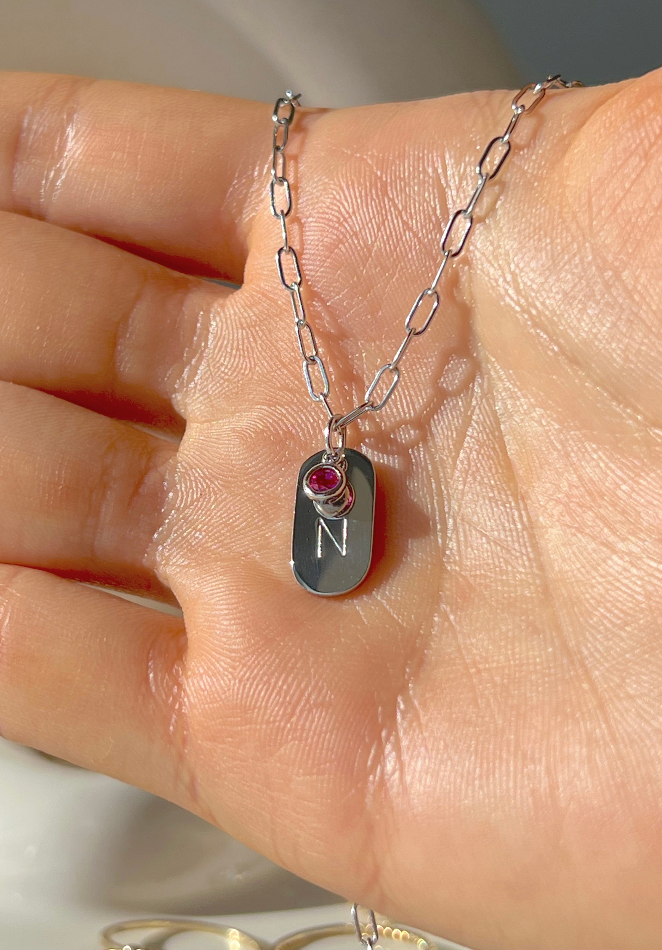 Initial Tag Necklace