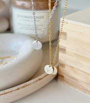 Initial Coin Necklace