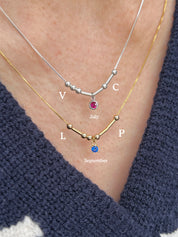 Morse Birthstone Necklace