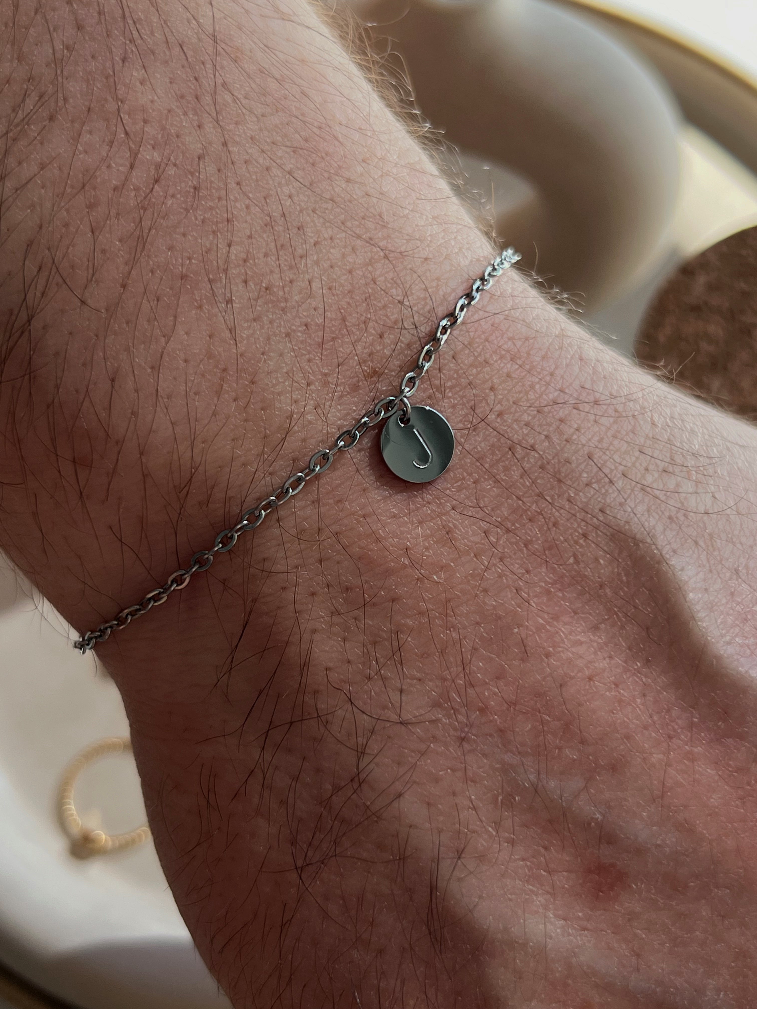 Initial Coin Bracelet