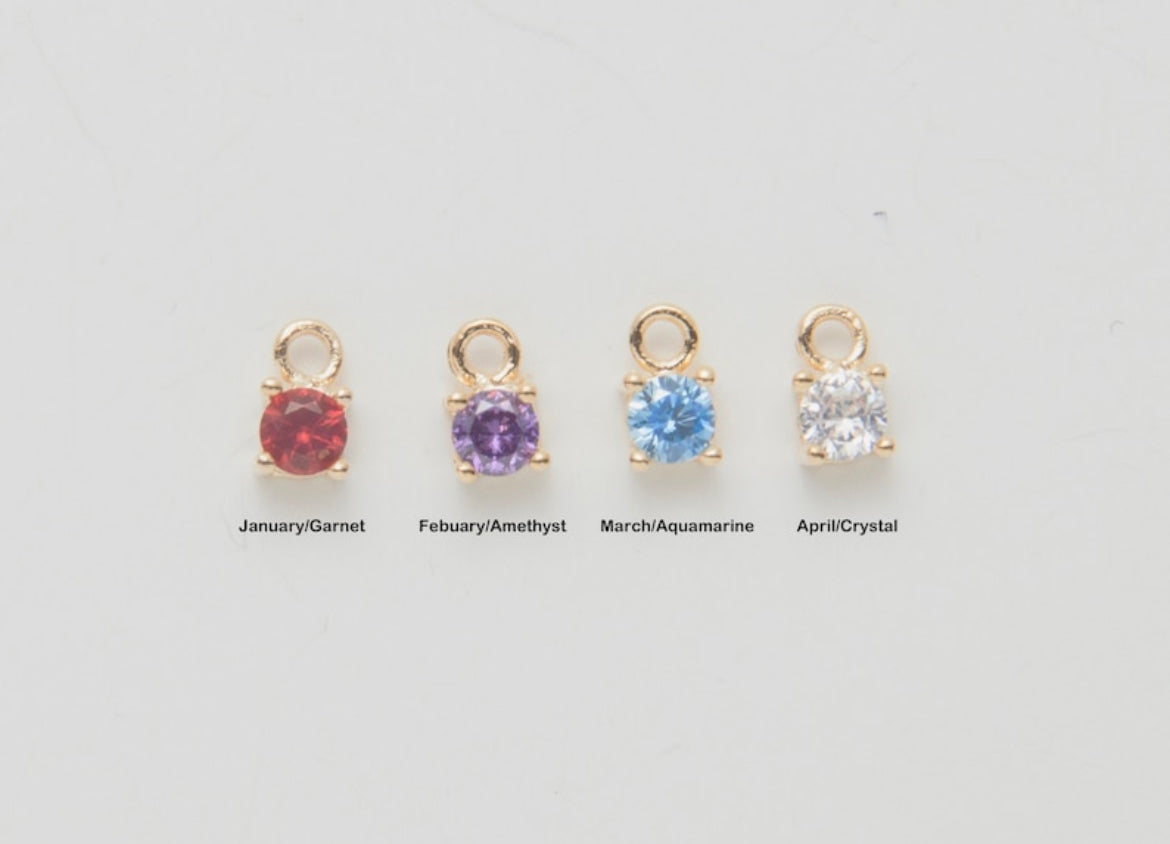 Birthstone Charm for Necklace