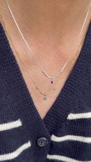 Morse Birthstone Necklace