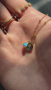 Opal Birthstone Necklace