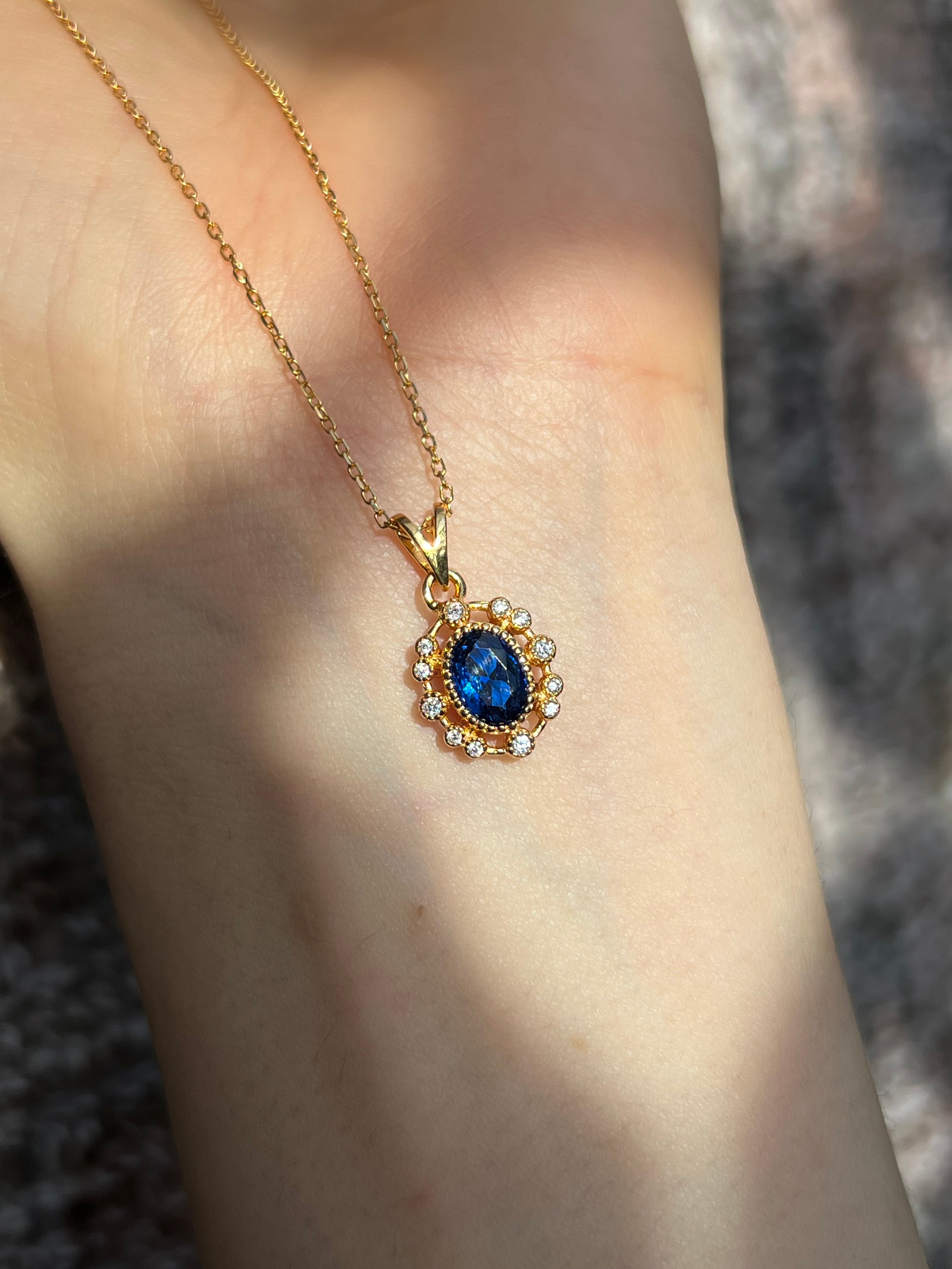 Diamond Sapphire Necklace