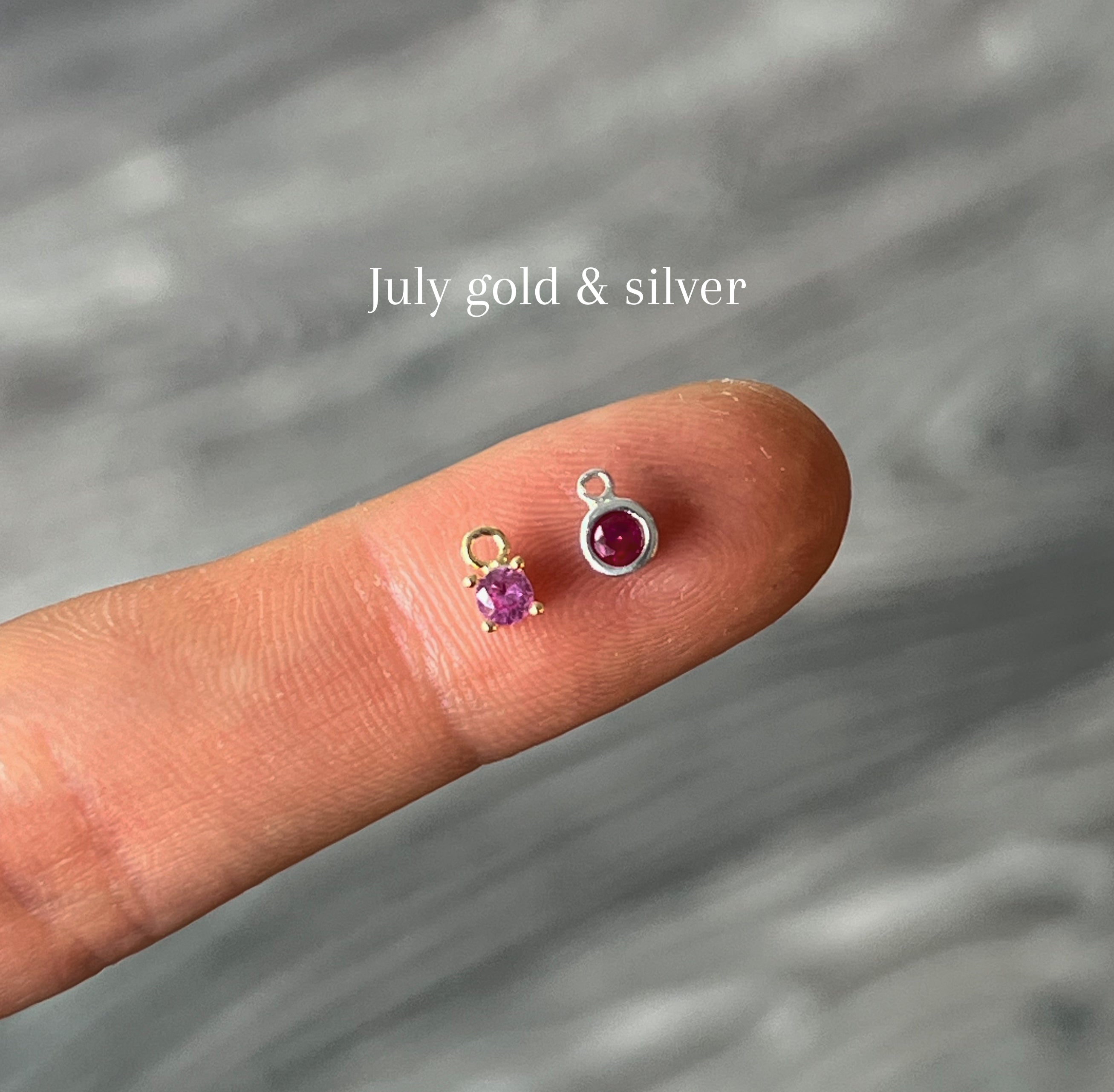 Birthstone Charm for Necklace