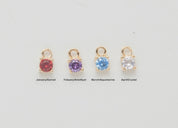 Birthstone Charm for Necklace